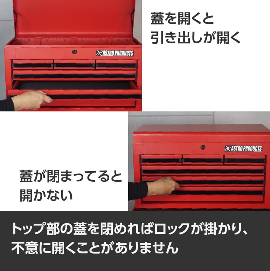 Amazon.co.jp: アストロプロダクツ トップチェスト6段 レッド